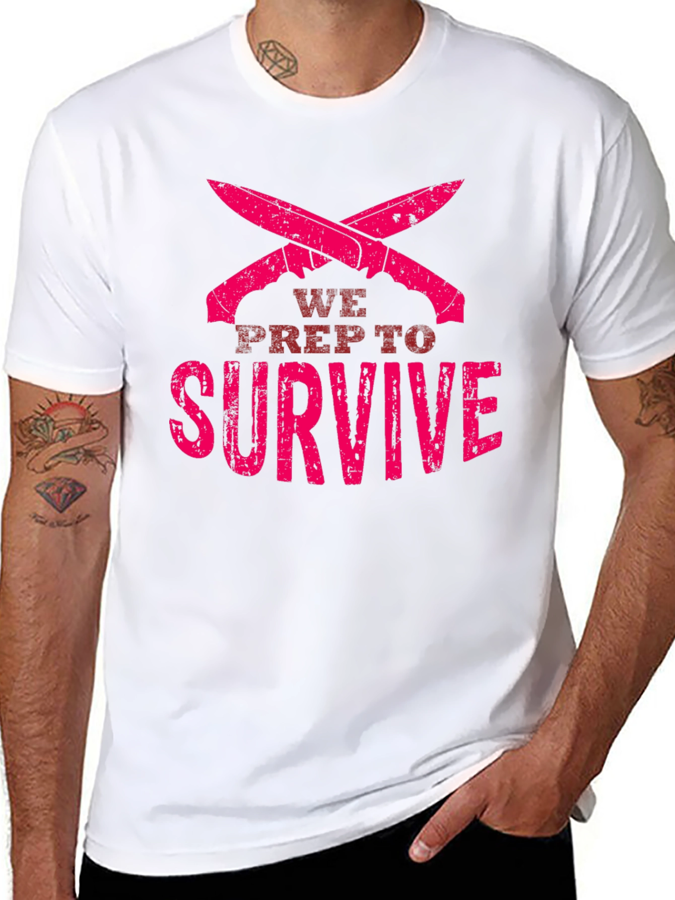 Black We Prep to Survive Graphic Tee view 8