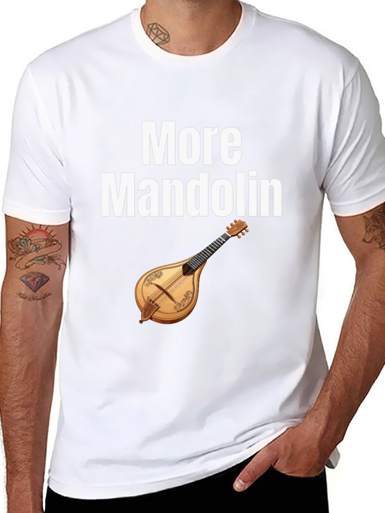 Black More Mandolin T-Shirt: Music Lover's Tee view 8