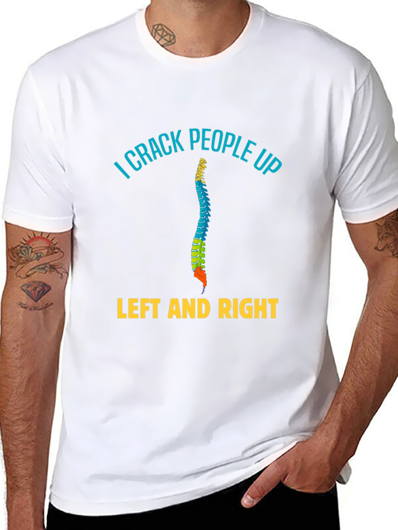 Black I Crack People Up T-Shirt - Chiropractic Humor Tee view 8