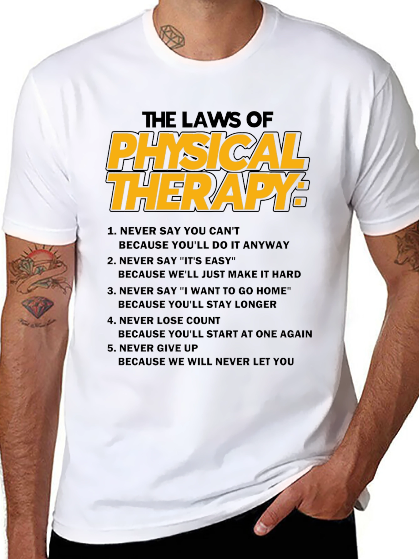 Black The Laws of Physical Therapy T-Shirt view 8