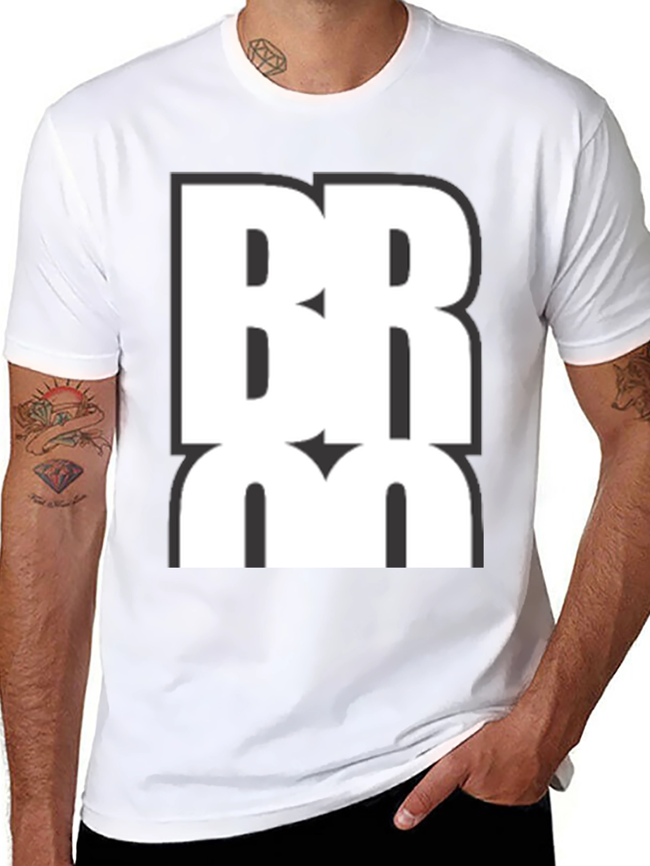 Black Bold BMRM Graphic Tee - Modern Style view 8
