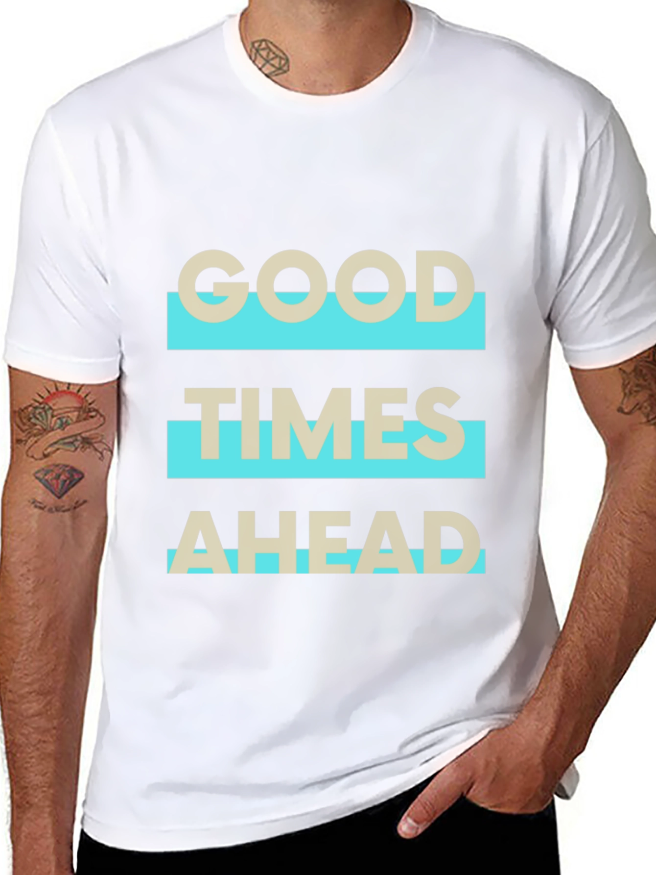 Black Good Times Ahead Graphic Tee - Stylish Comfort view 8