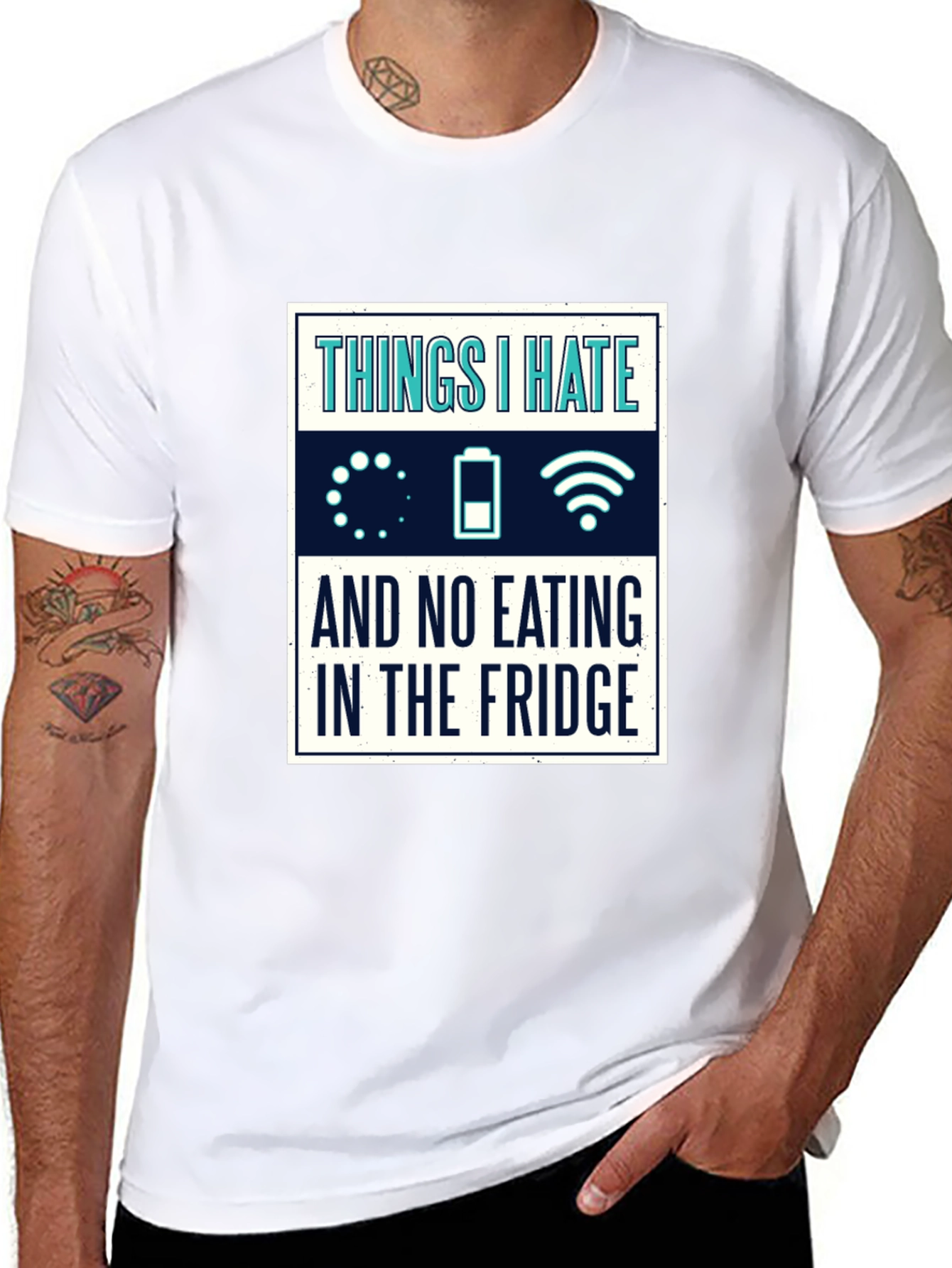 Black Funny 'Things I Hate' Black Graphic Tee view 8