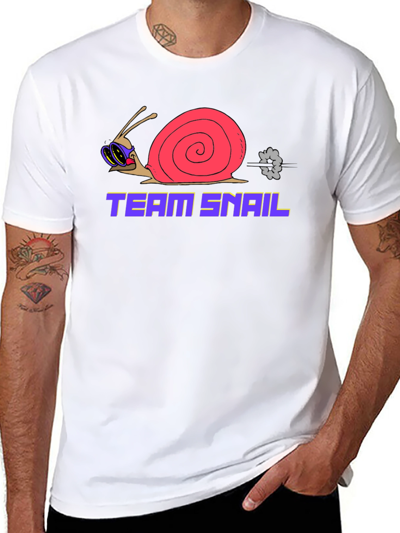 Black Team Snail Graphic T-Shirt - Black view 8