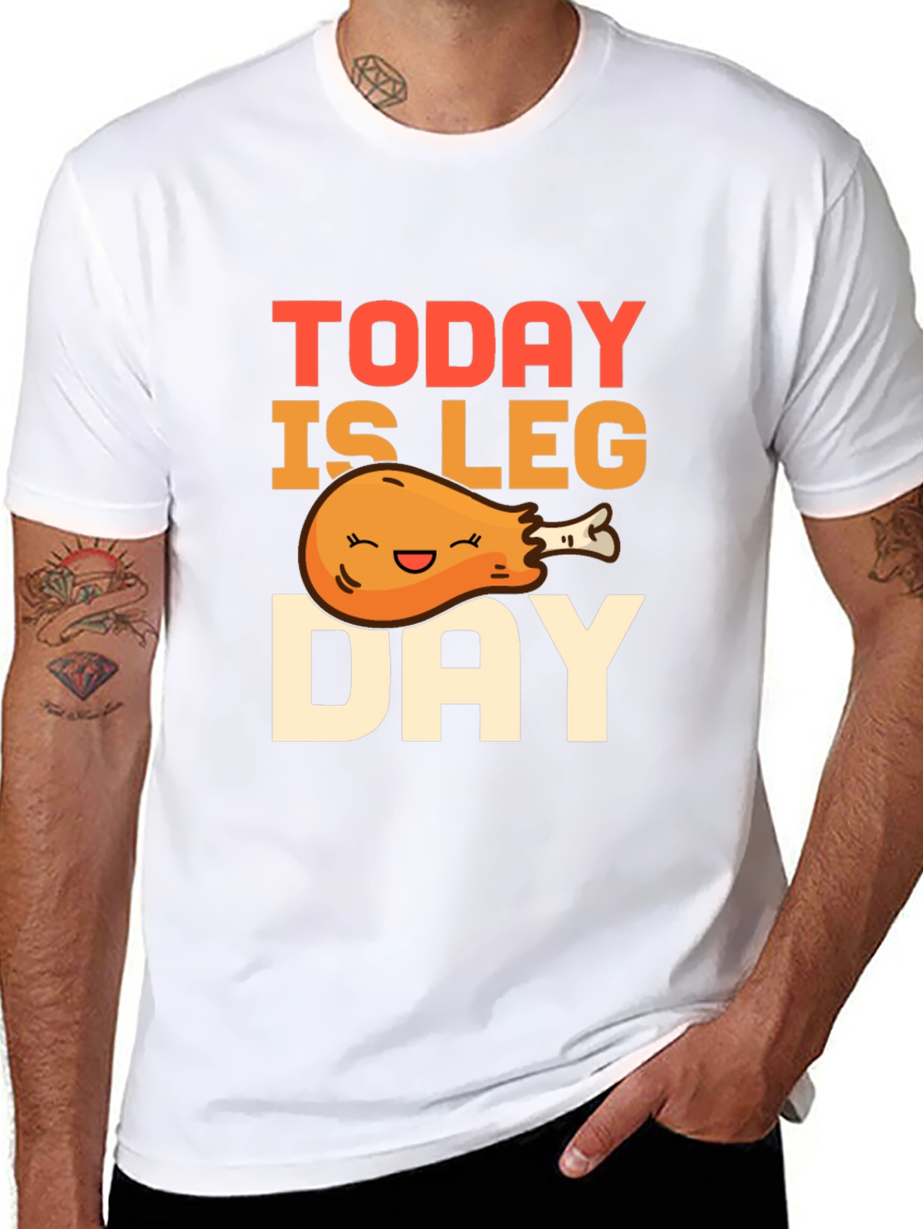 Black Today is Leg Day T-Shirt - Funny Workout Tee view 8