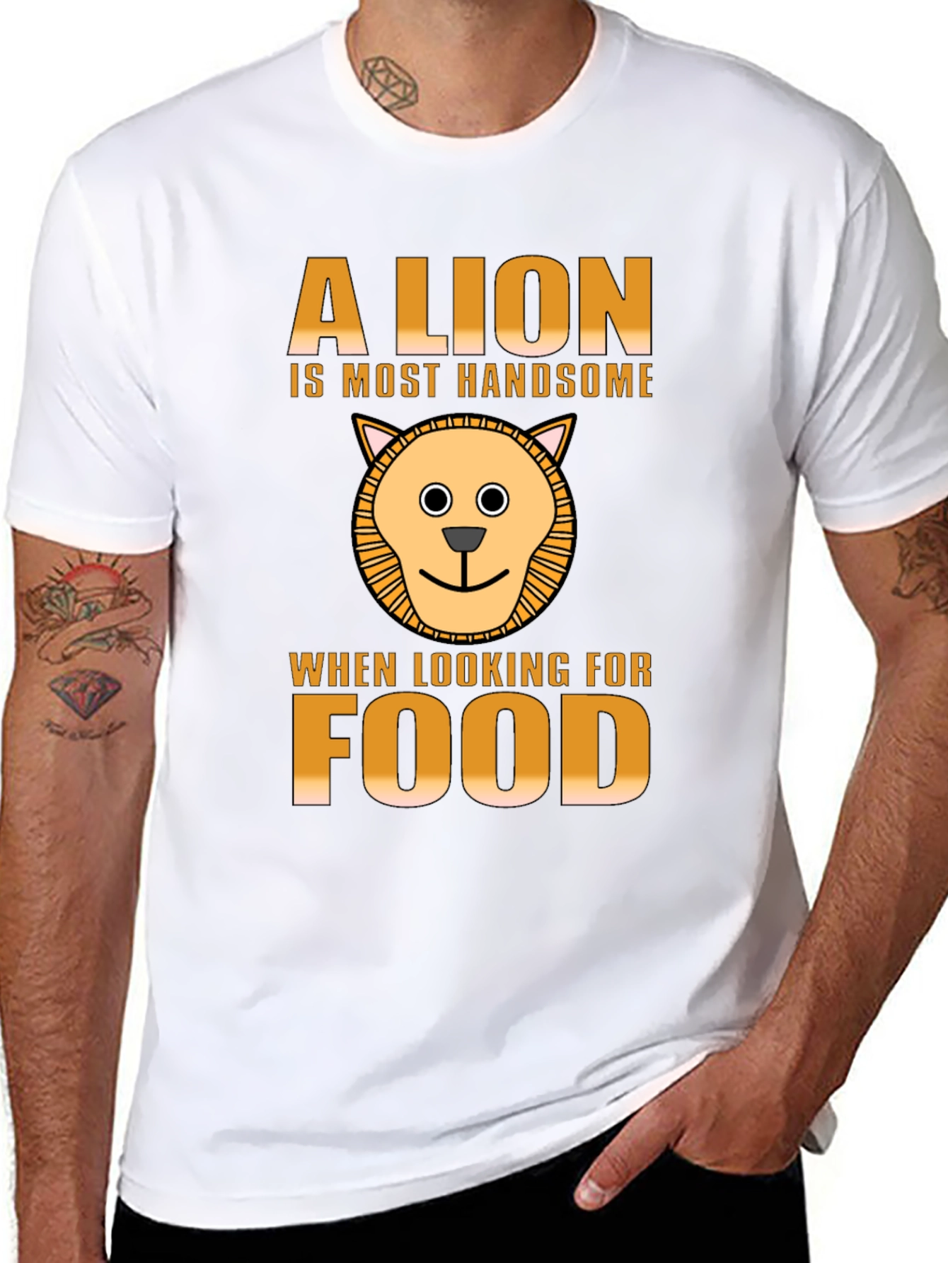 Black Lion Handsome Food T-Shirt view 8