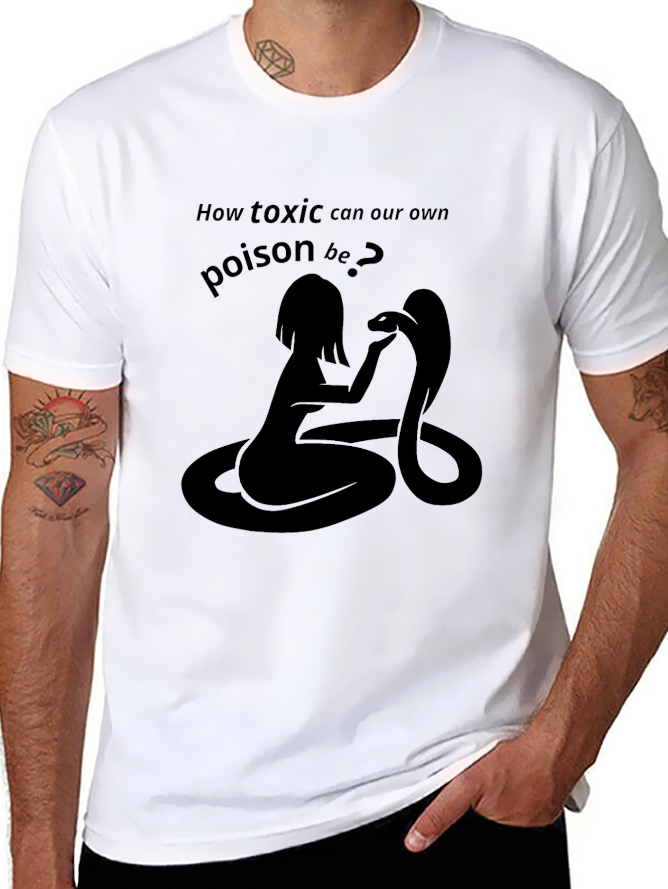 Black Toxic Poison Graphic Tee - Black T-Shirt view 8