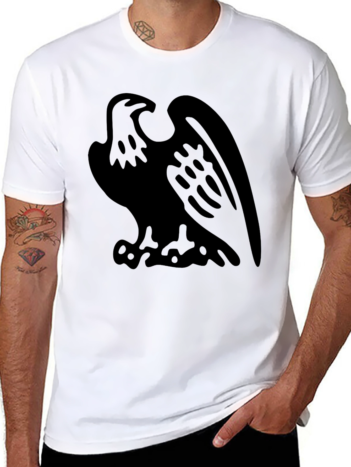 Black Black Eagle Graphic Tee view 8