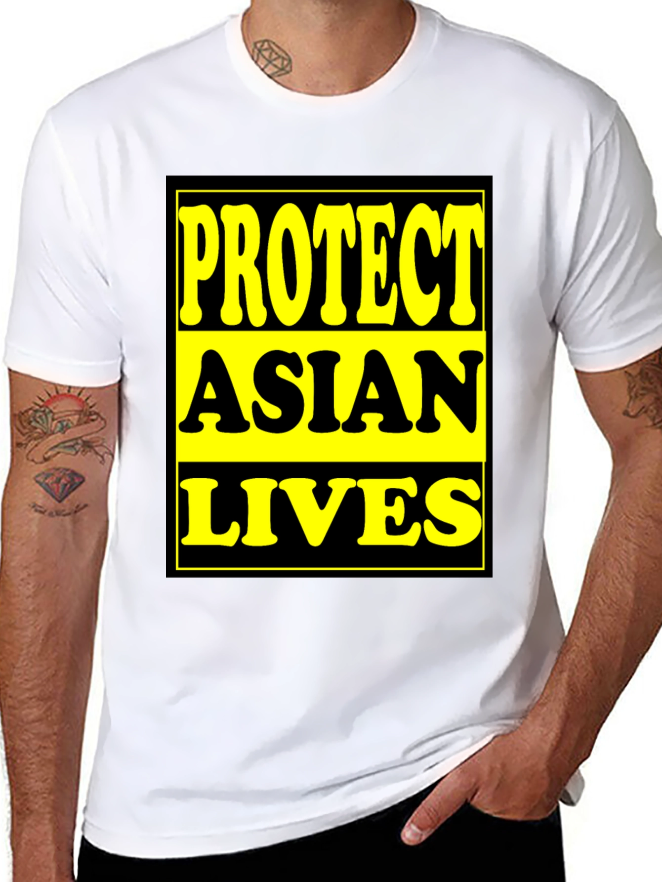 Black Protect Asian Lives Graphic Tee view 8