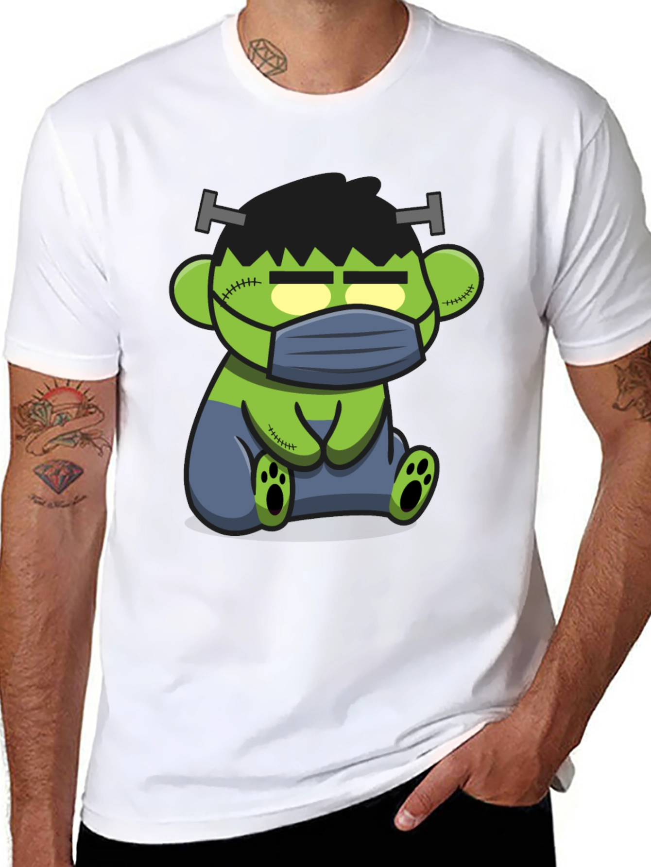 Black Frankenstein Bear T-Shirt - Halloween Edition view 8