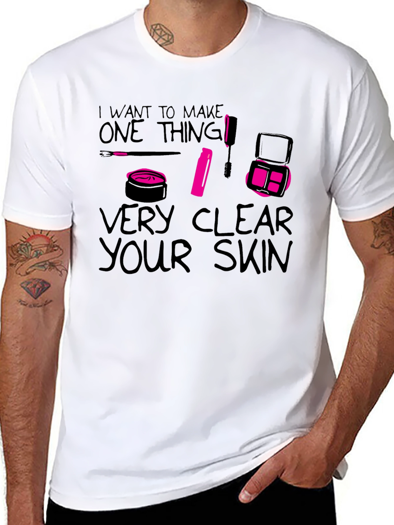 Black I Want to Make One Thing Very Clear Your Skin T-Shirt view 8