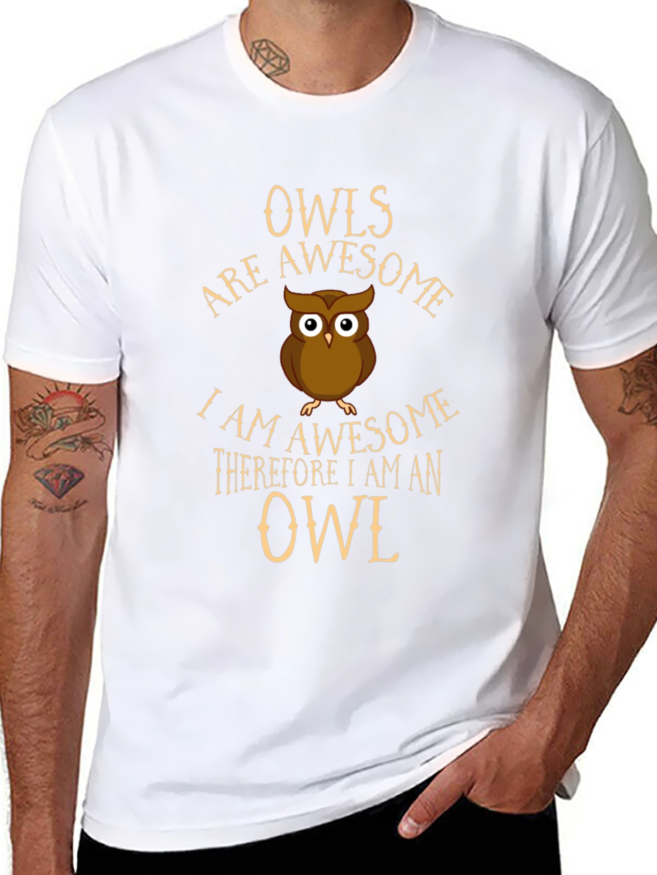 Black Owls Are Awesome Graphic T-Shirt - Unique Design view 8