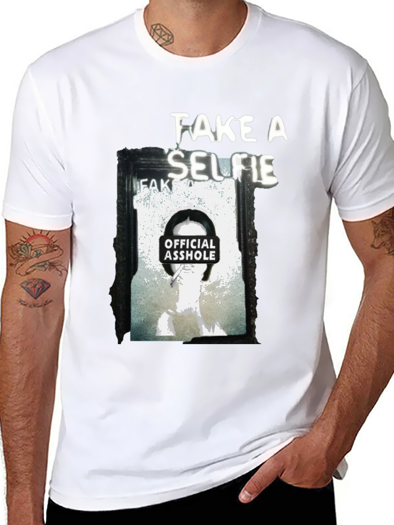 Black Take a Selfie Graphic T-Shirt view 8