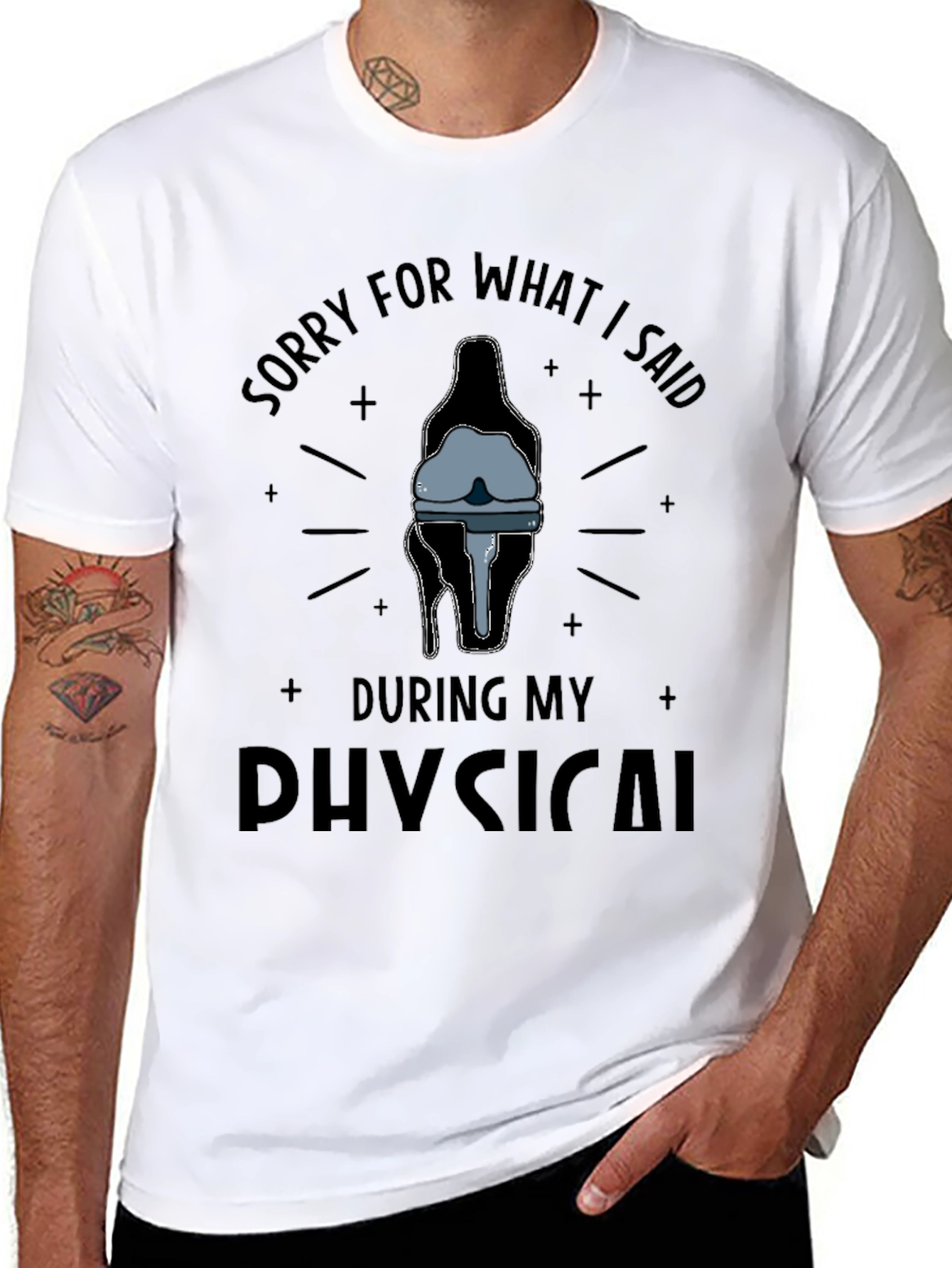 Black Funny Physical Therapy T-Shirt - Sorry for What I Said view 8
