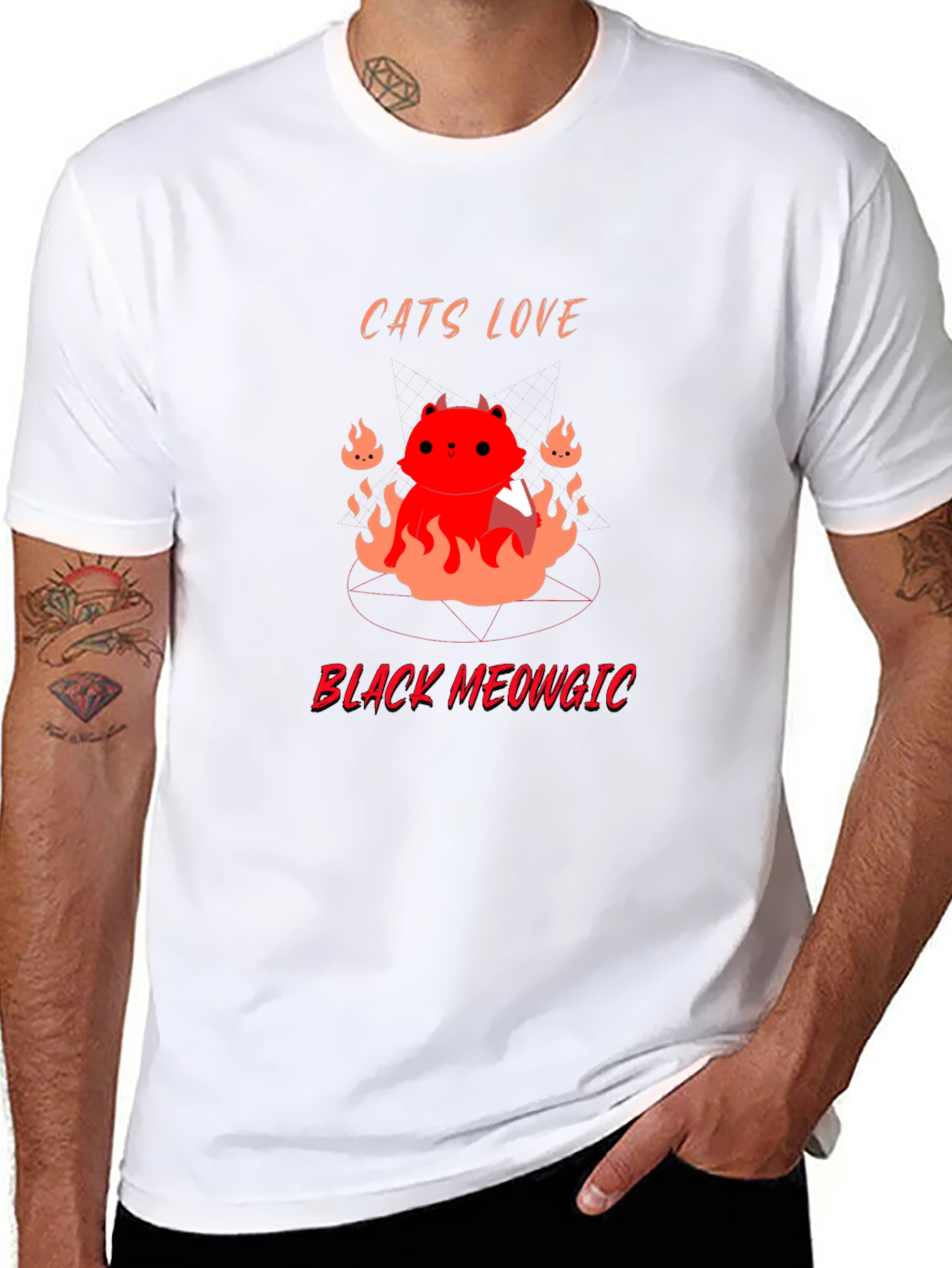 Cats Love Black Meowgic T-Shirt - 8
