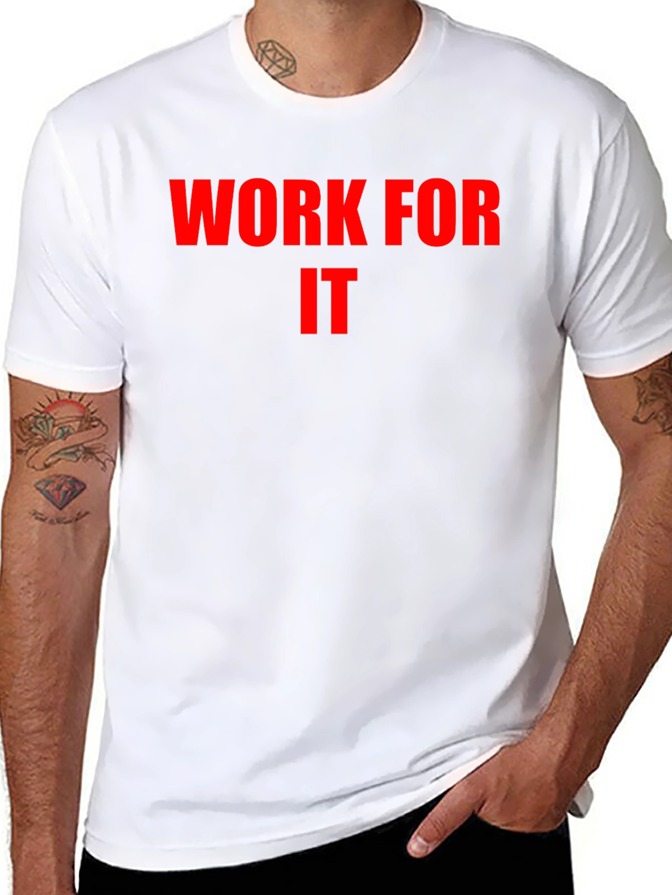 Black Work For It Graphic Tee - Motivational Shirt view 8