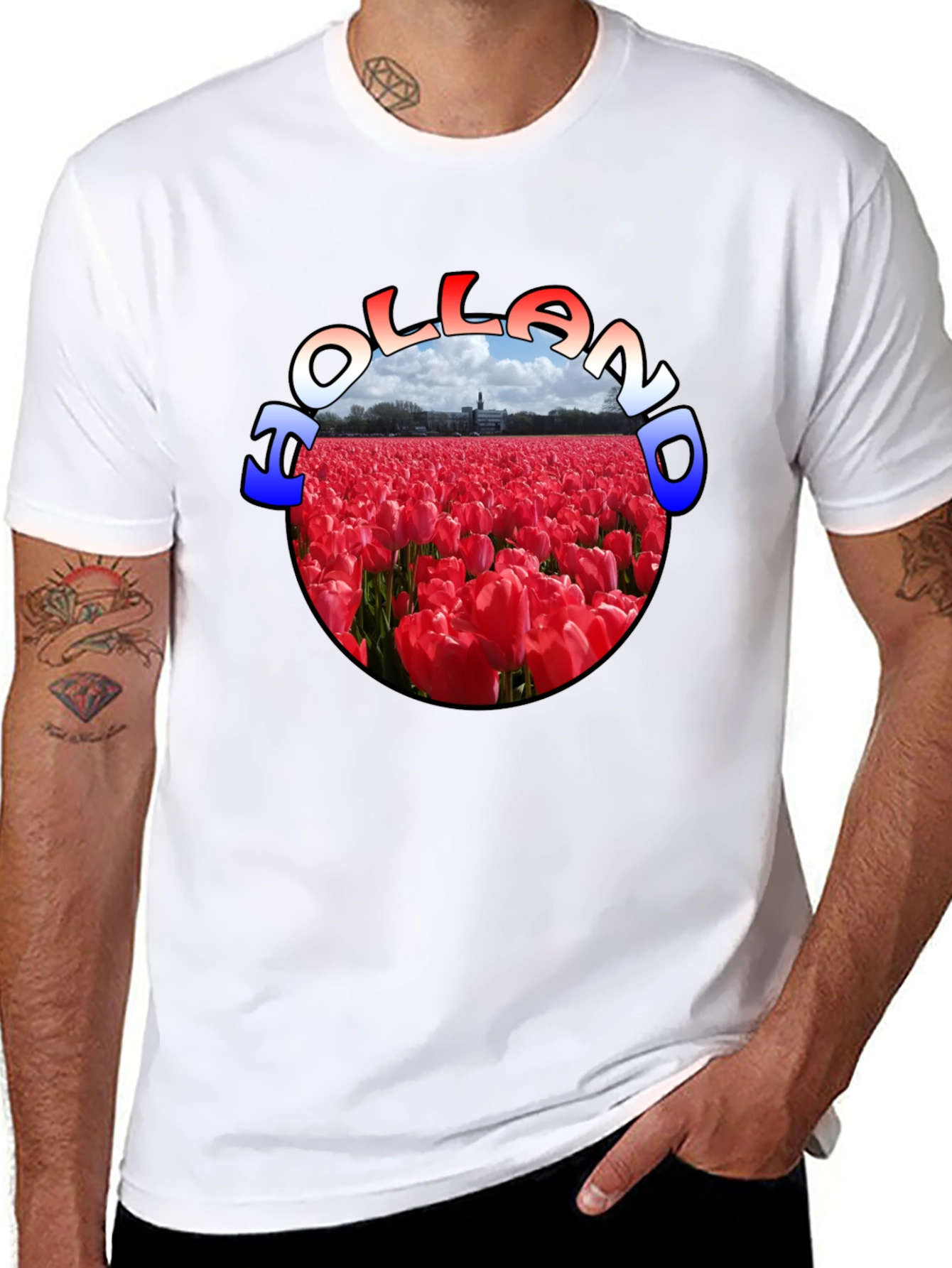 Holland Tulip Field Graphic T-Shirt - 8
