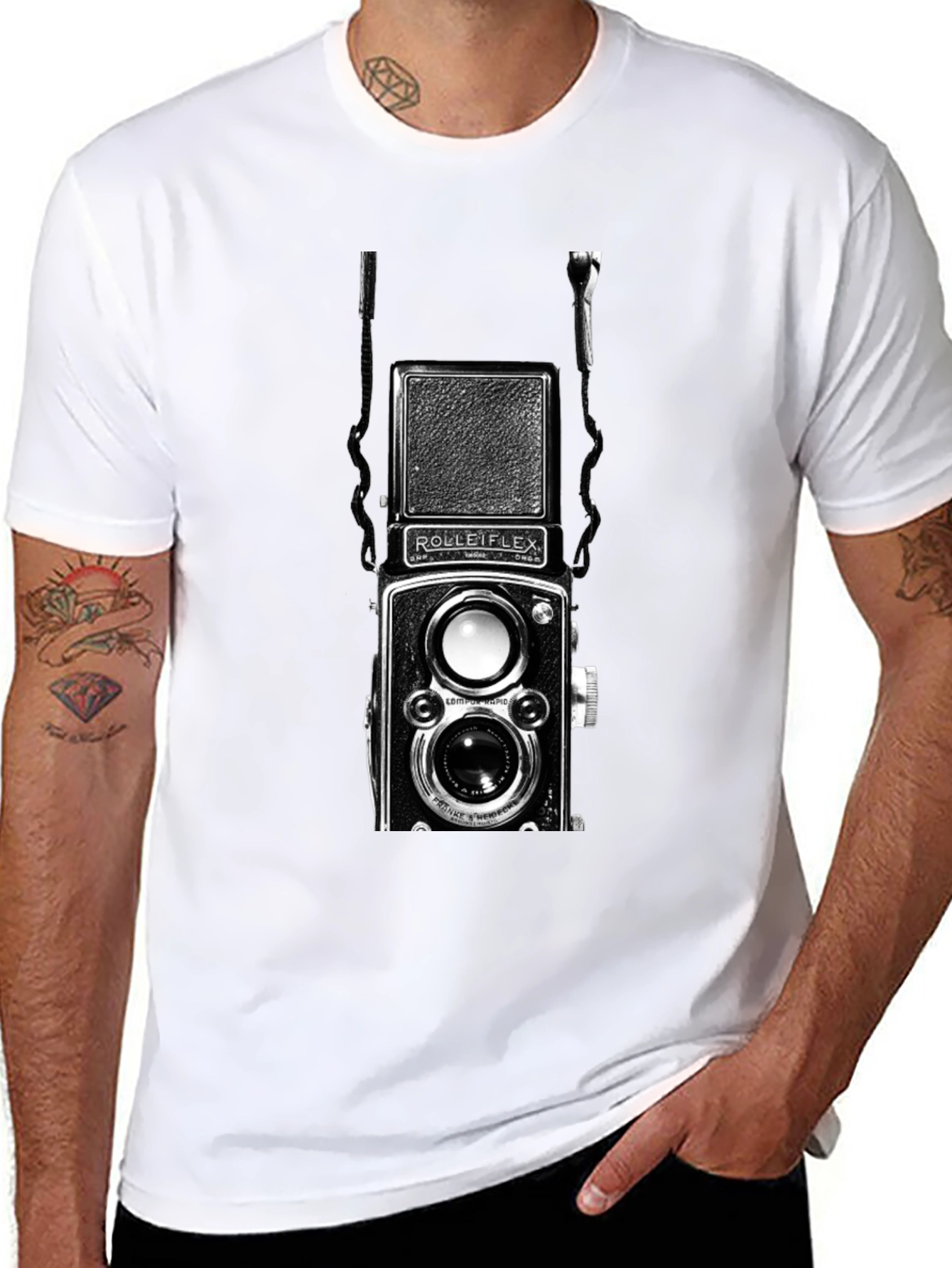 Black Vintage Camera Graphic Tee - Classic Cool view 8
