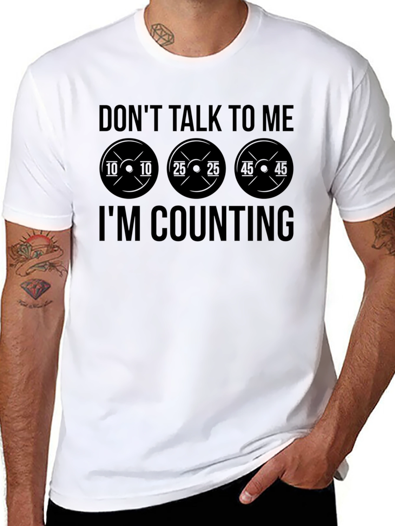 Black Don't Talk to Me I'm Counting Black T-Shirt view 8