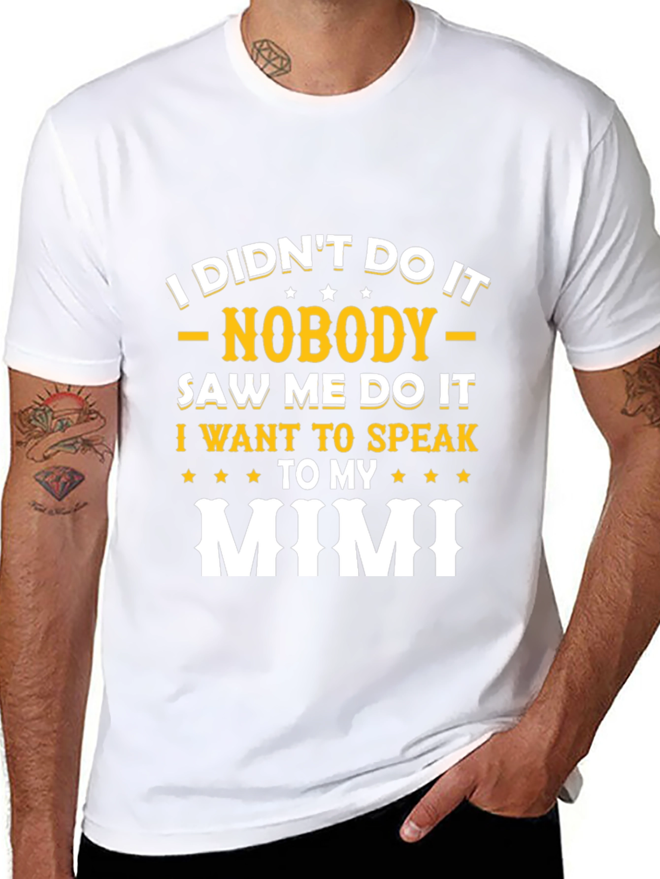 Black I Didn't Do It Mimi T-Shirt view 8