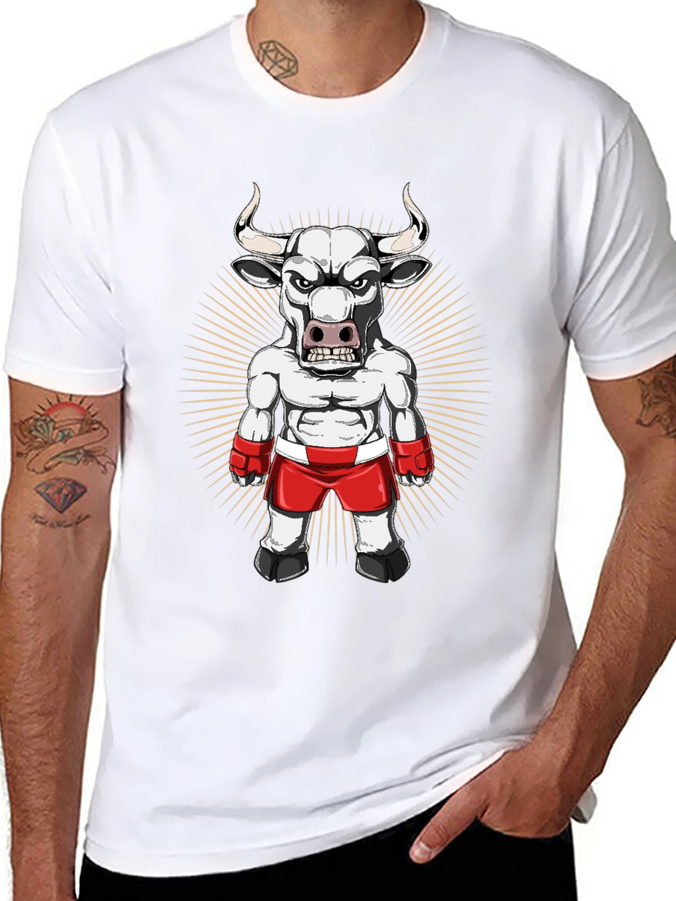 Black Bull Boxer Graphic Tee - Black view 8