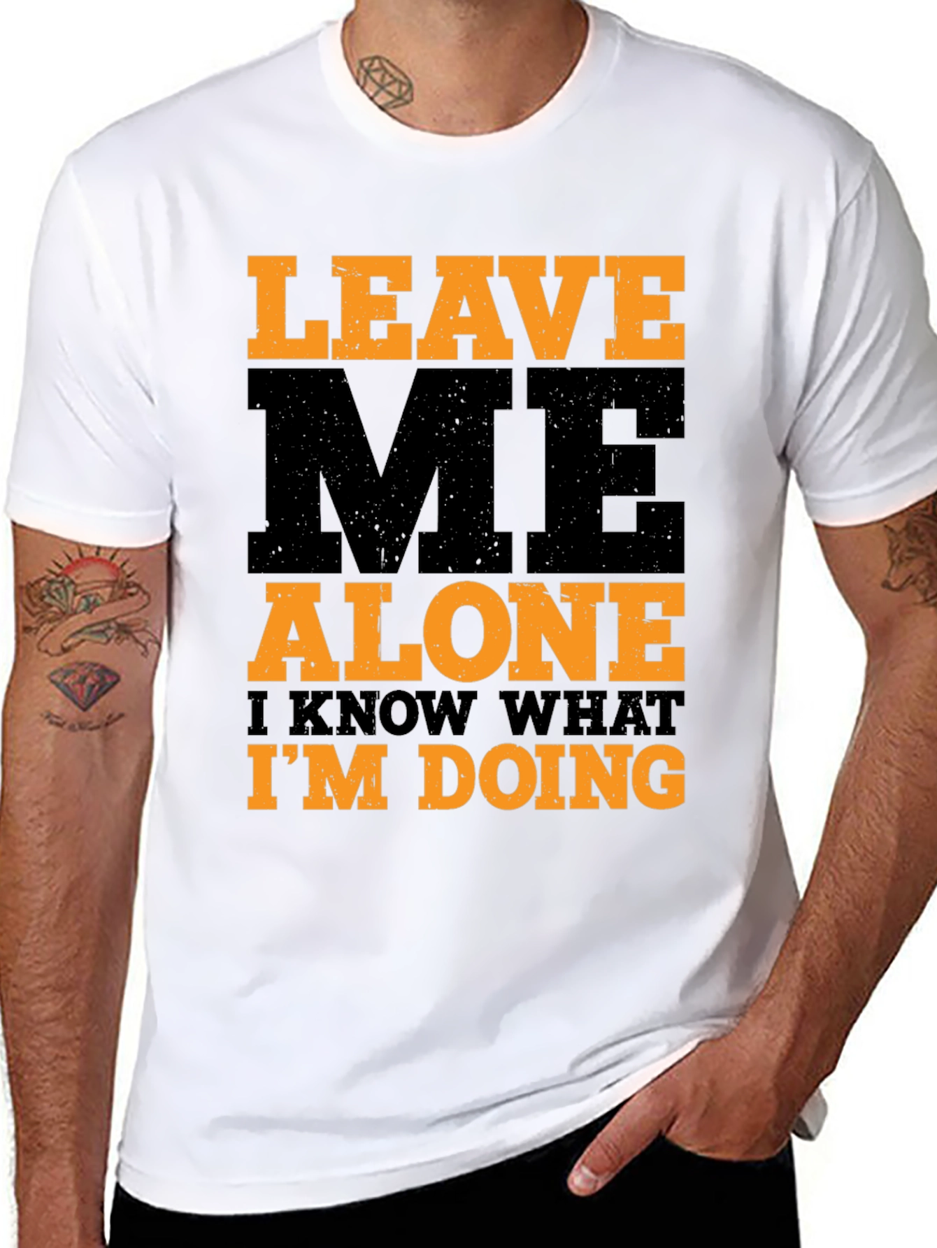 Black Leave Me Alone Graphic Tee - I Know What I'm Doing! view 8