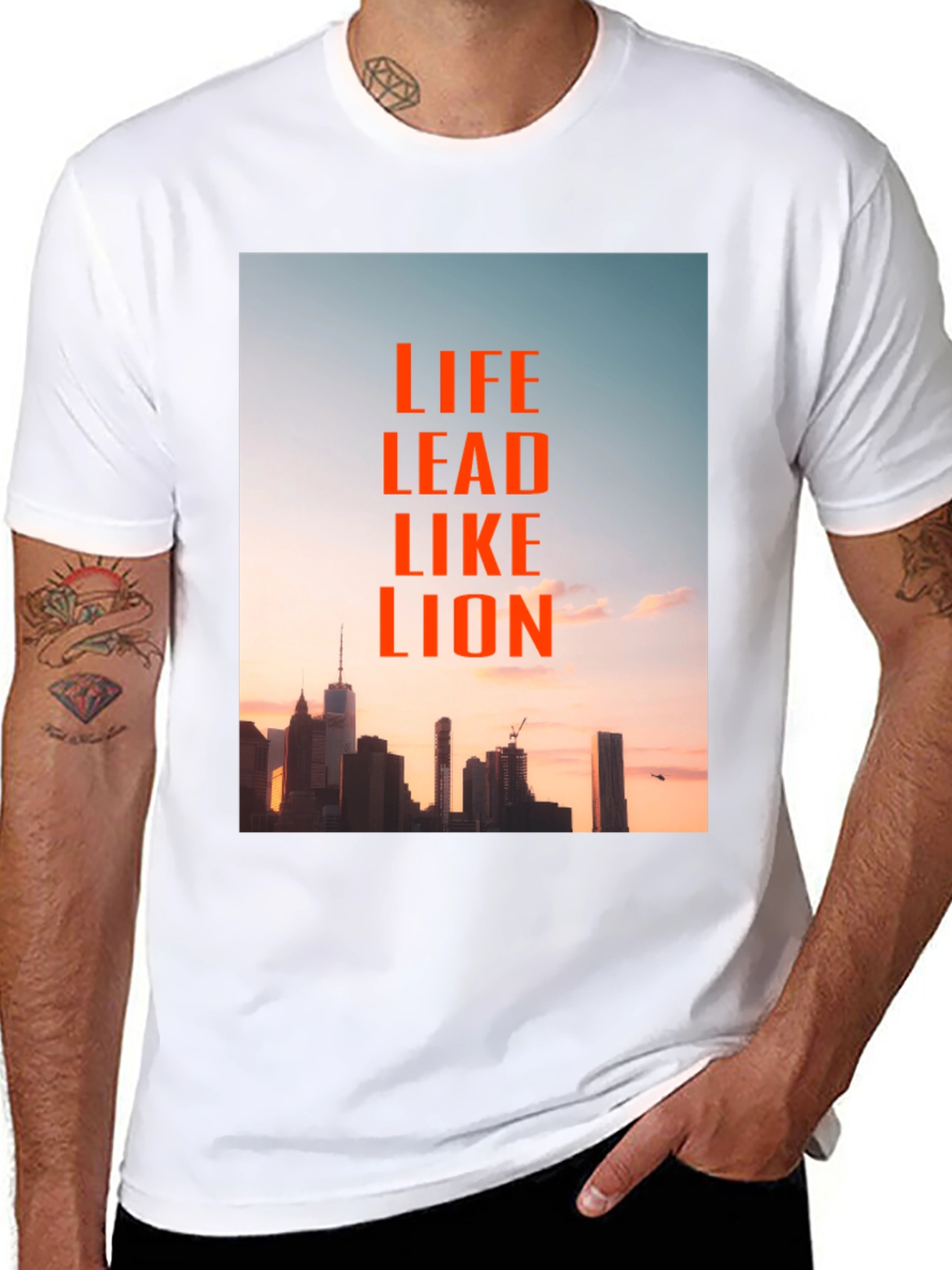 Black Life Lead Like Lion Graphic Tee view 8