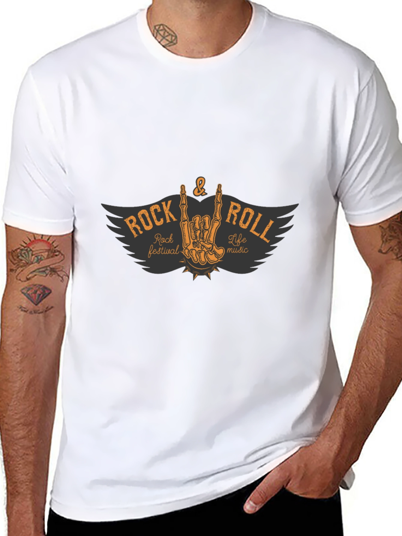 Black Rock & Roll Music Festival Graphic T-Shirt view 8