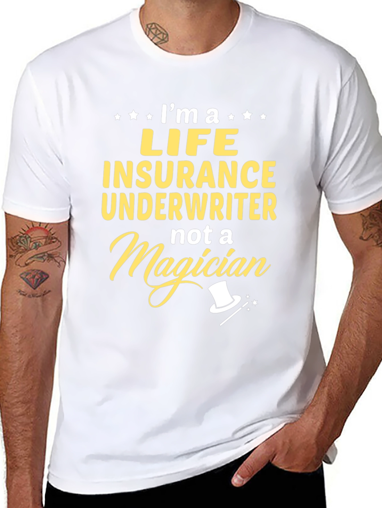 Black Life Insurance Underwriter Funny T-Shirt view 8