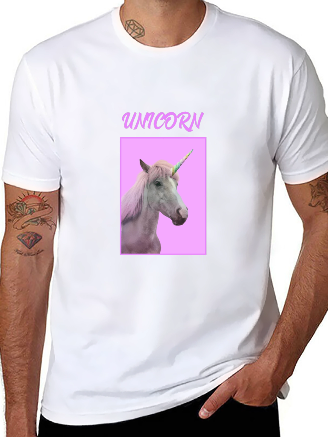 Black Unicorn Graphic T-Shirt - Magical Creature Design view 8