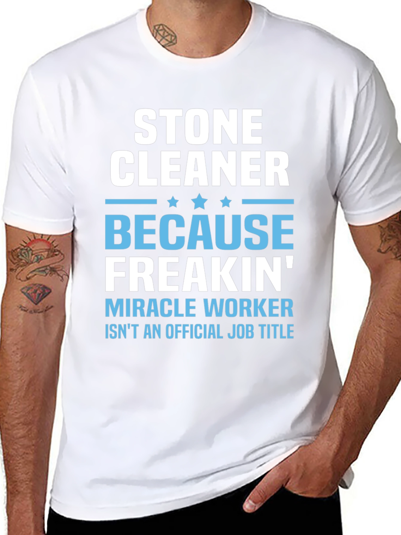 Black Stone Cleaner - Because Freakin' Miracle Worker T-Shirt view 8