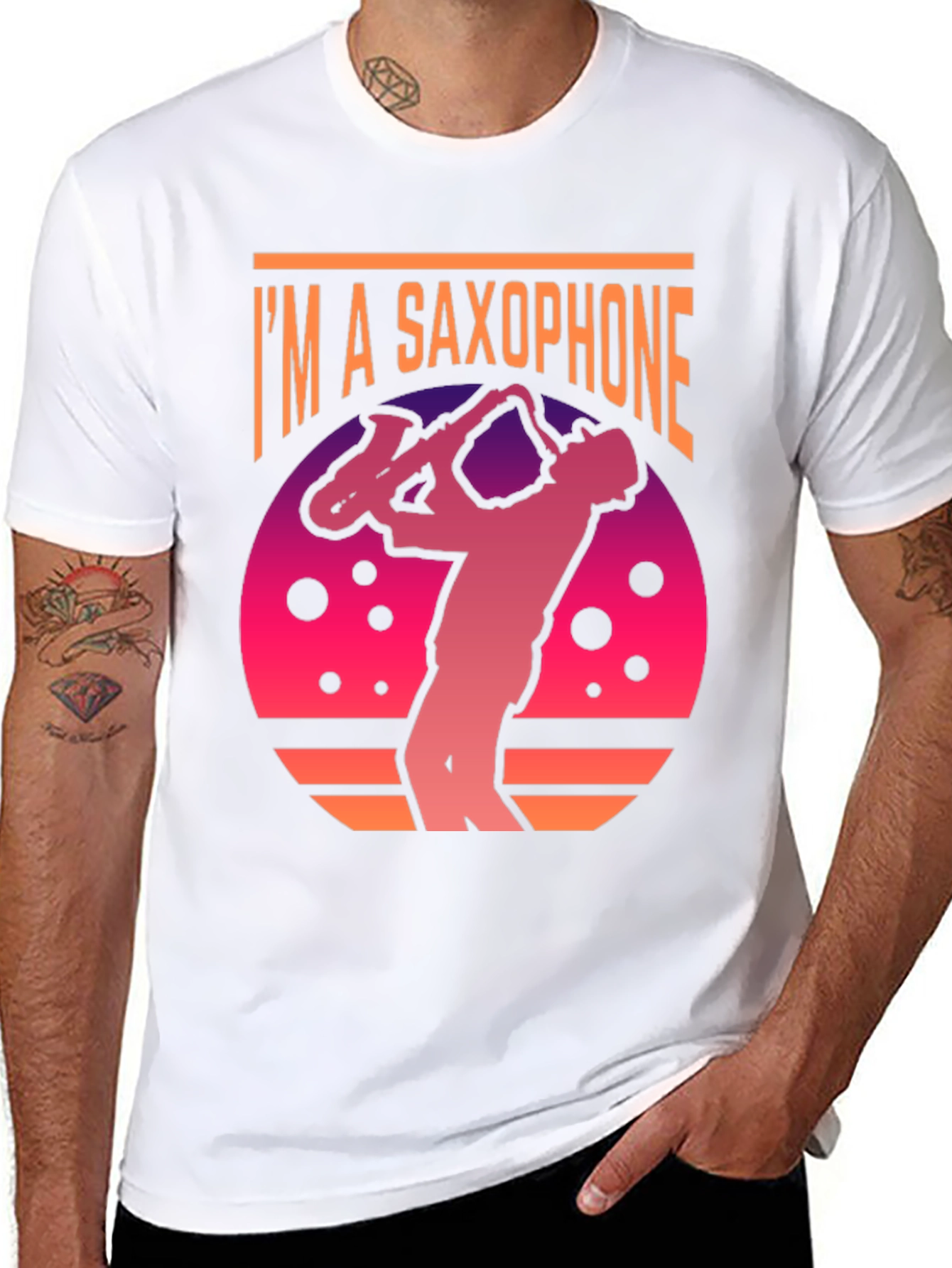Black I'm A Saxophone T-Shirt - Music Lover Tee view 8