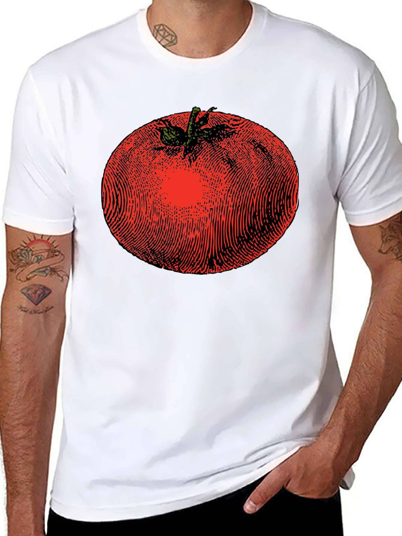 Black Tomato Graphic Print Black T-Shirt view 8