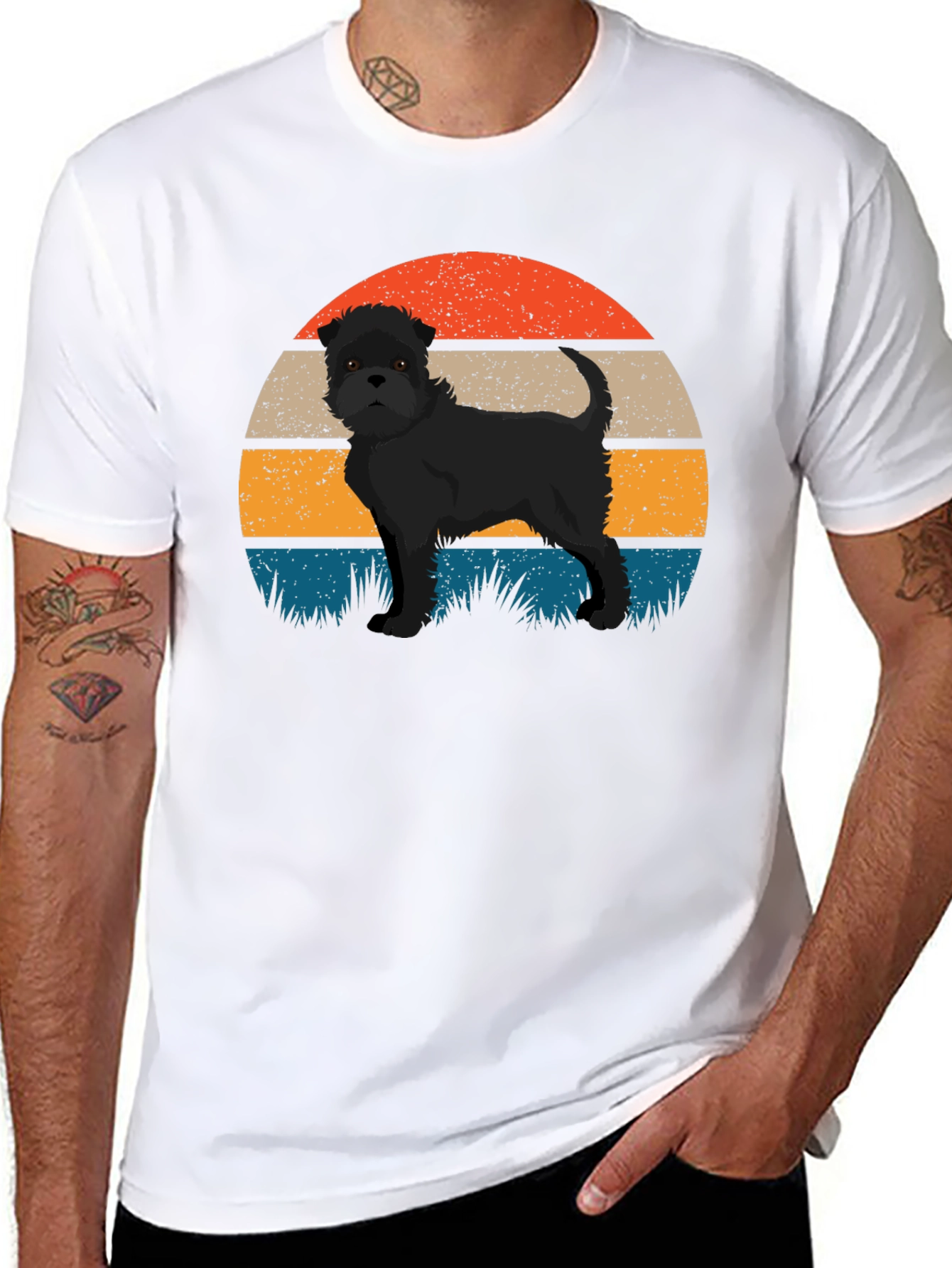 Retro Dog T-Shirt - Brussels Griffon Design - 8