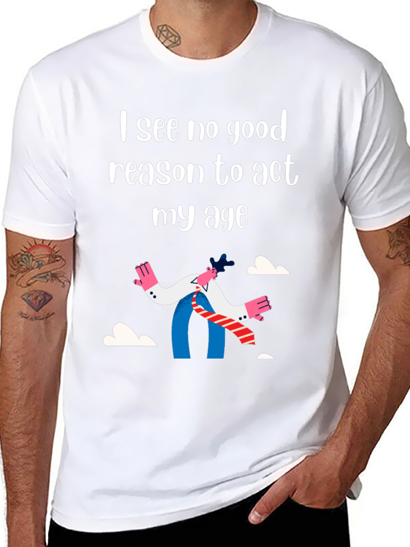 Black Funny "I See No Good Reason" T-Shirt view 8