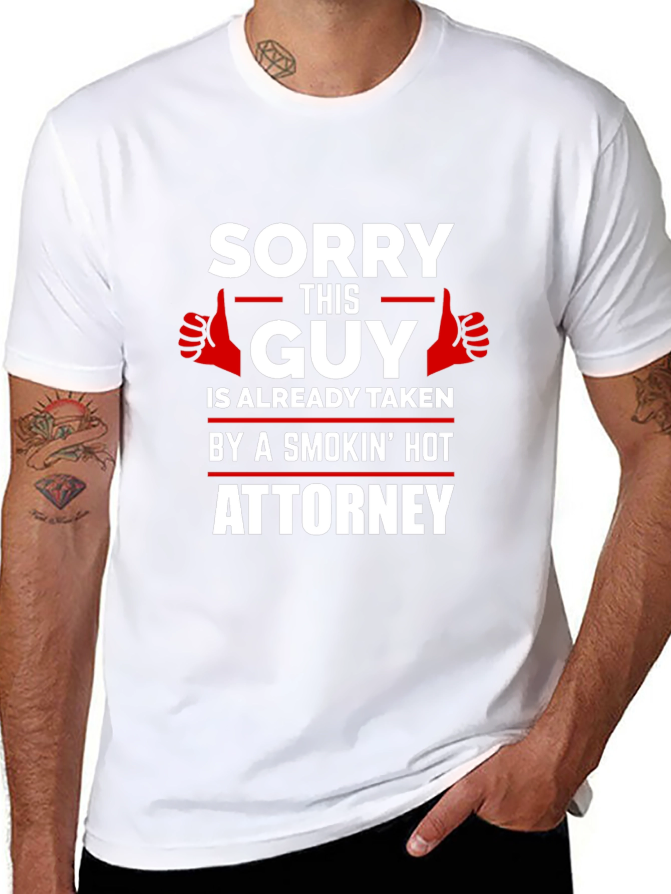 Black Sorry This Guy Is Taken By A Smokin' Hot Attorney T-Shirt view 8