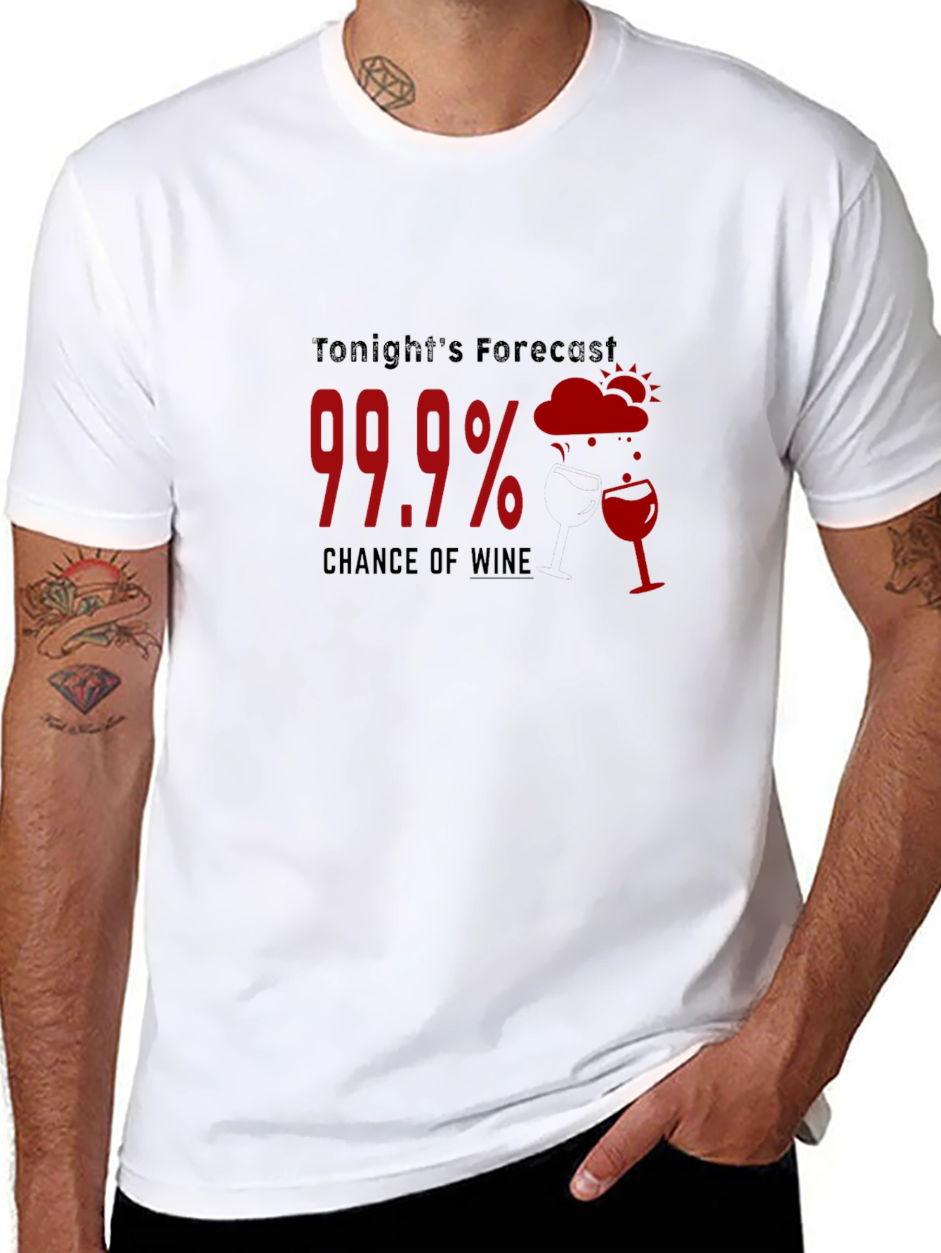 Black Wine Forecast Black T-Shirt view 8
