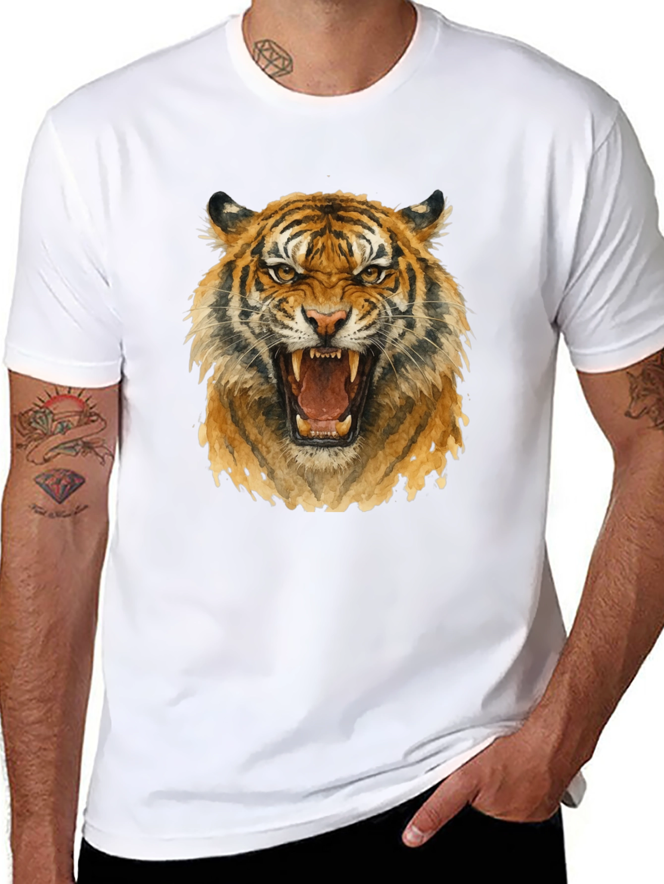Black Tiger Graphic Tee - Fierce Style view 8