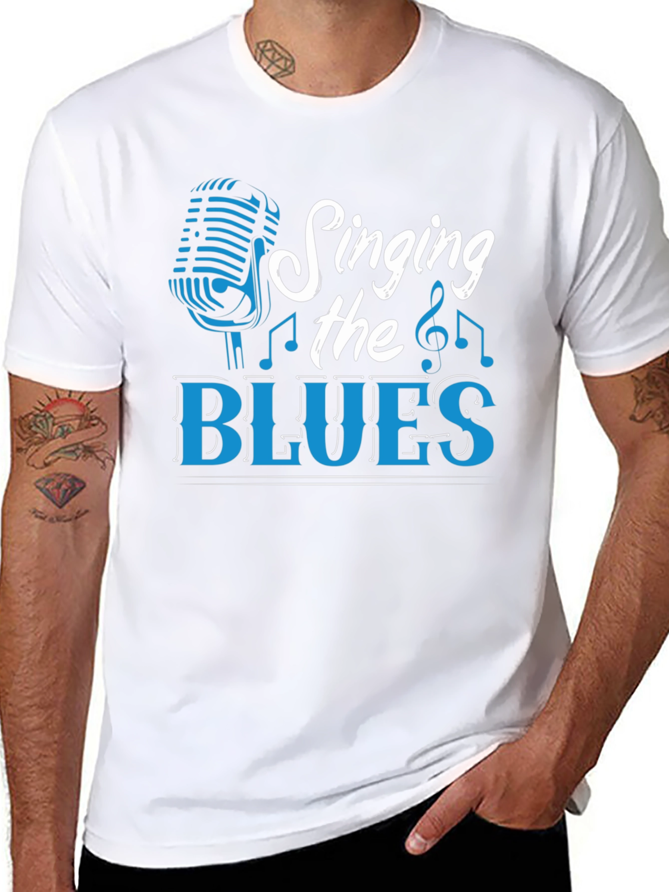 Black Singing the Blues Graphic Tee view 8