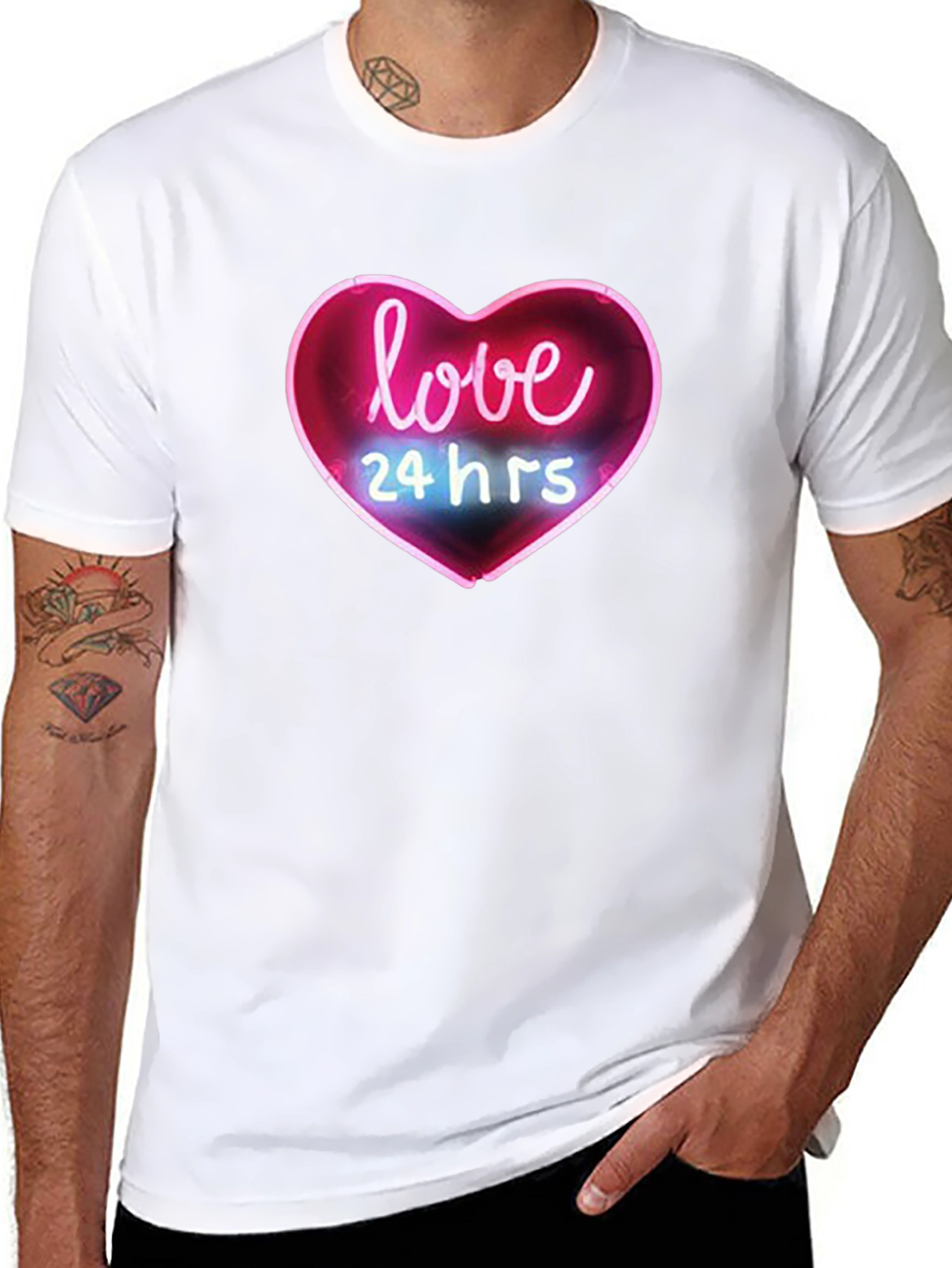 Black Love 24 Hrs Graphic Tee - Black view 8