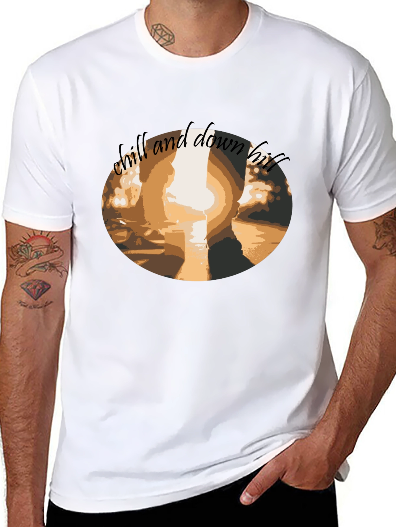 Black Chill and Down Hill Graphic Tee - Casual Comfort view 8