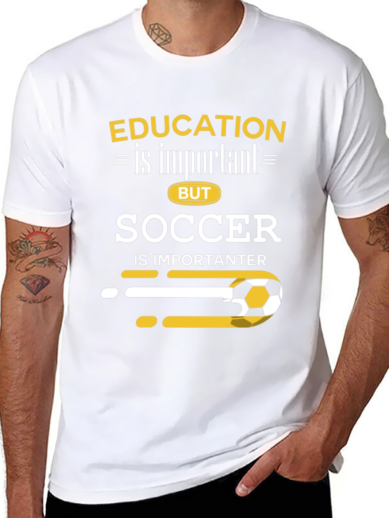 Black Education vs. Soccer T-Shirt view 8