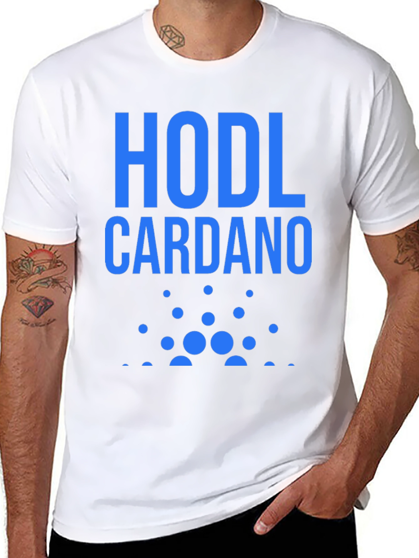 Black HODL Cardano Crypto T-Shirt - Black view 8