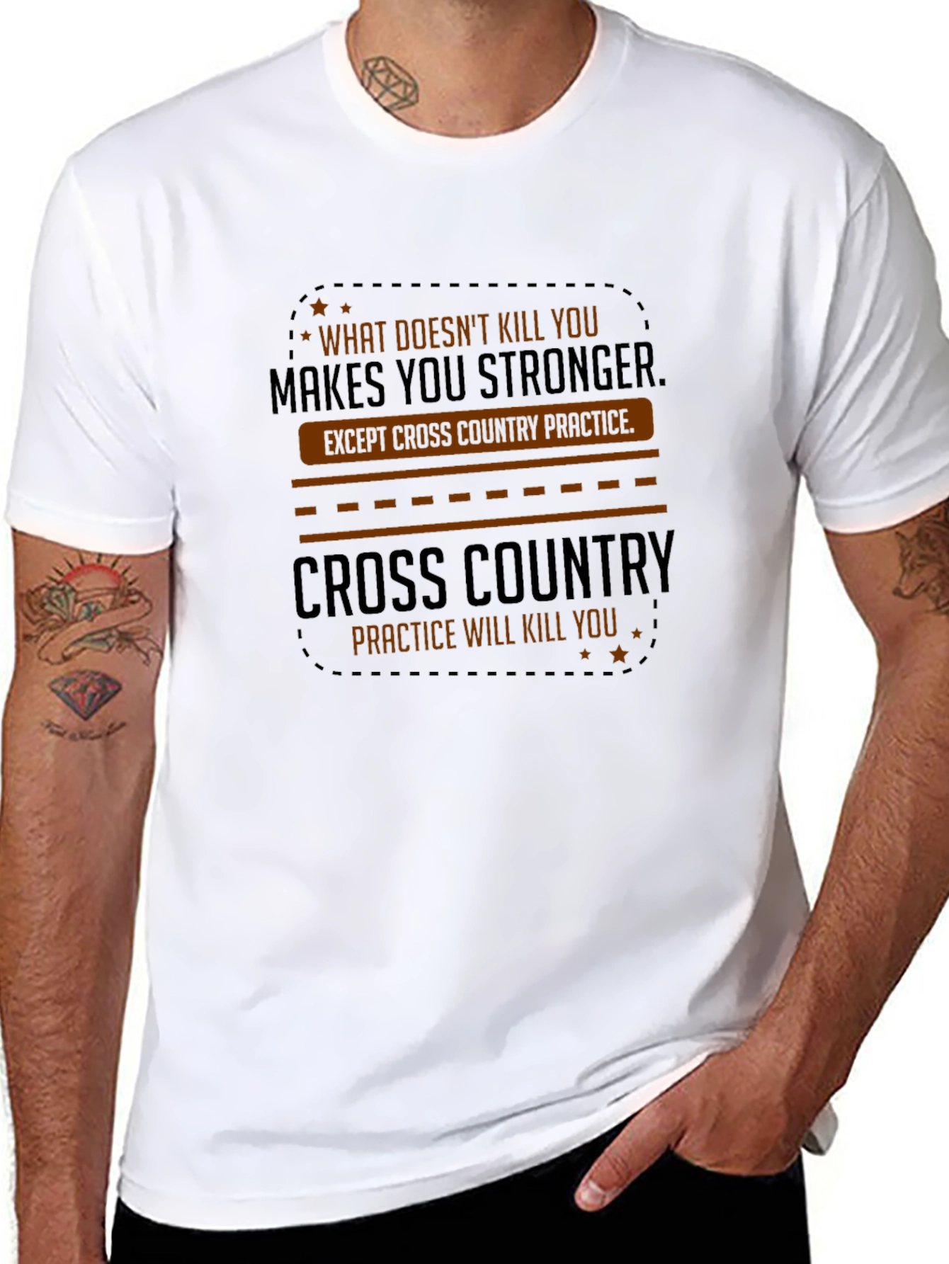 Black Cross Country Practice Graphic T-Shirt view 8