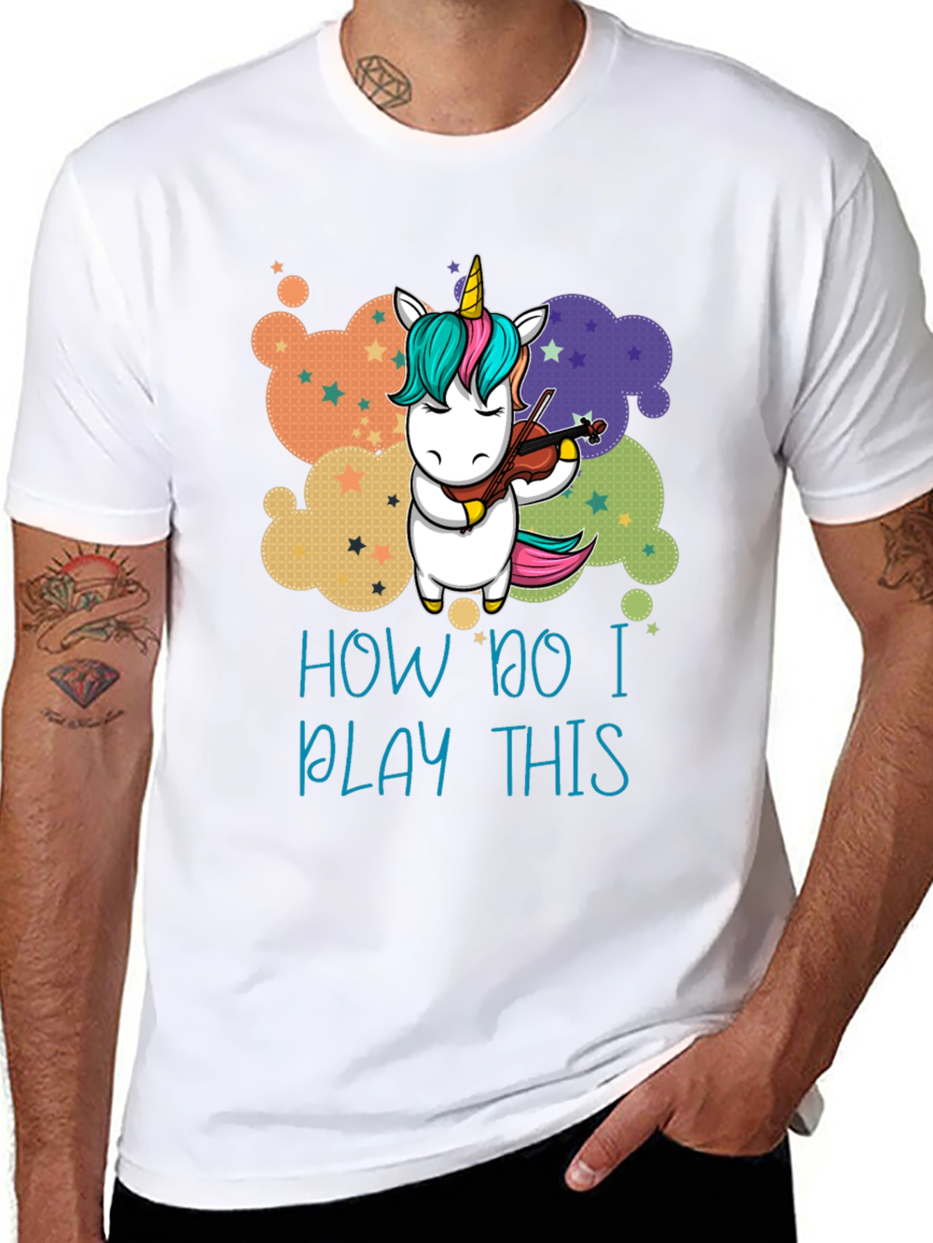Black Unicorn Violinist Tee - How Do I Play This? view 8