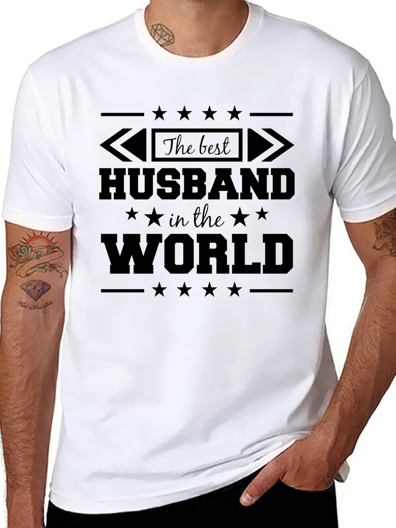 Black Best Husband in the World Graphic Tee view 8