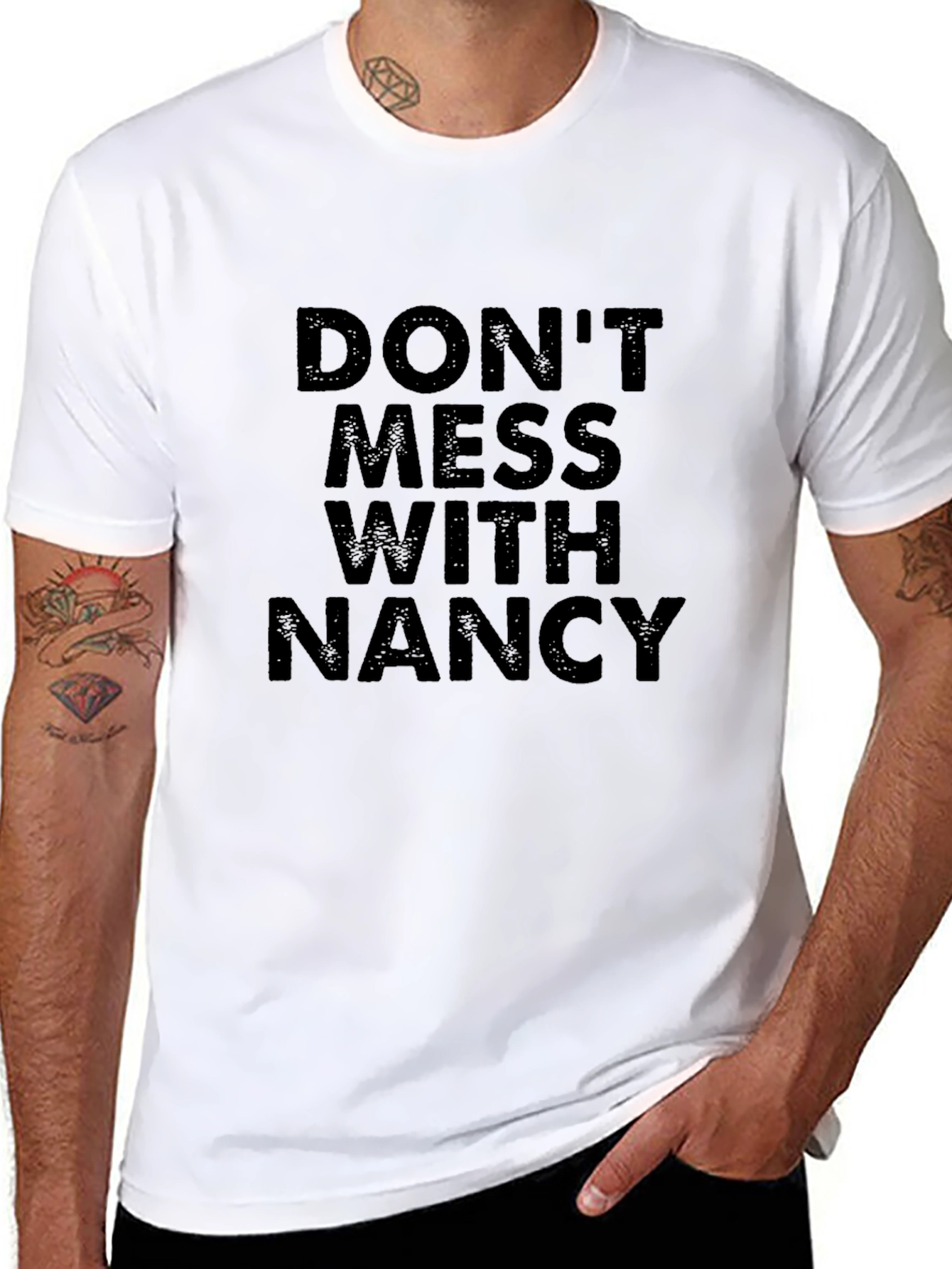 Black Don't Mess With Nancy T-Shirt view 8