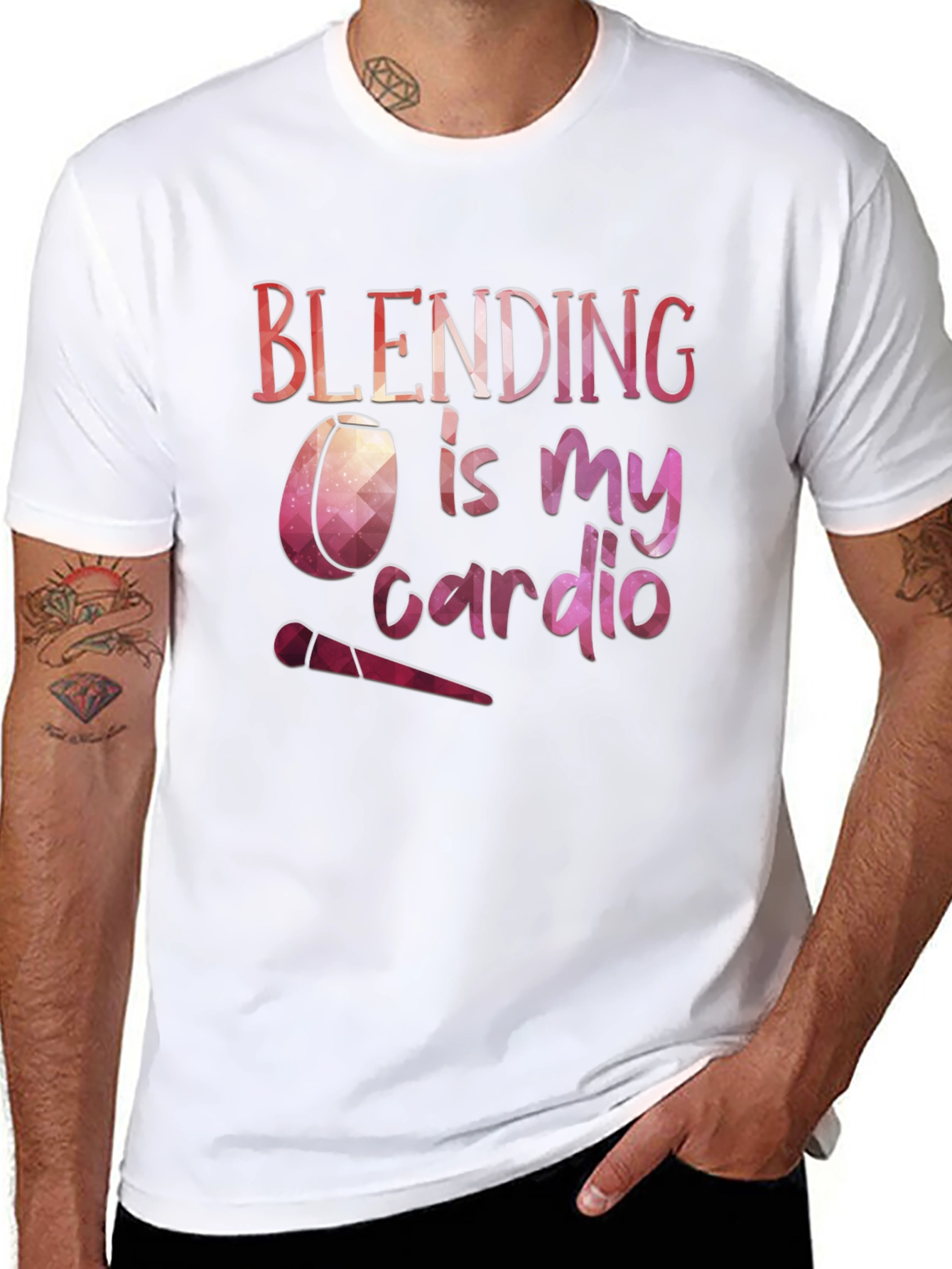 Black Blending is My Cardio Graphic T-Shirt view 8
