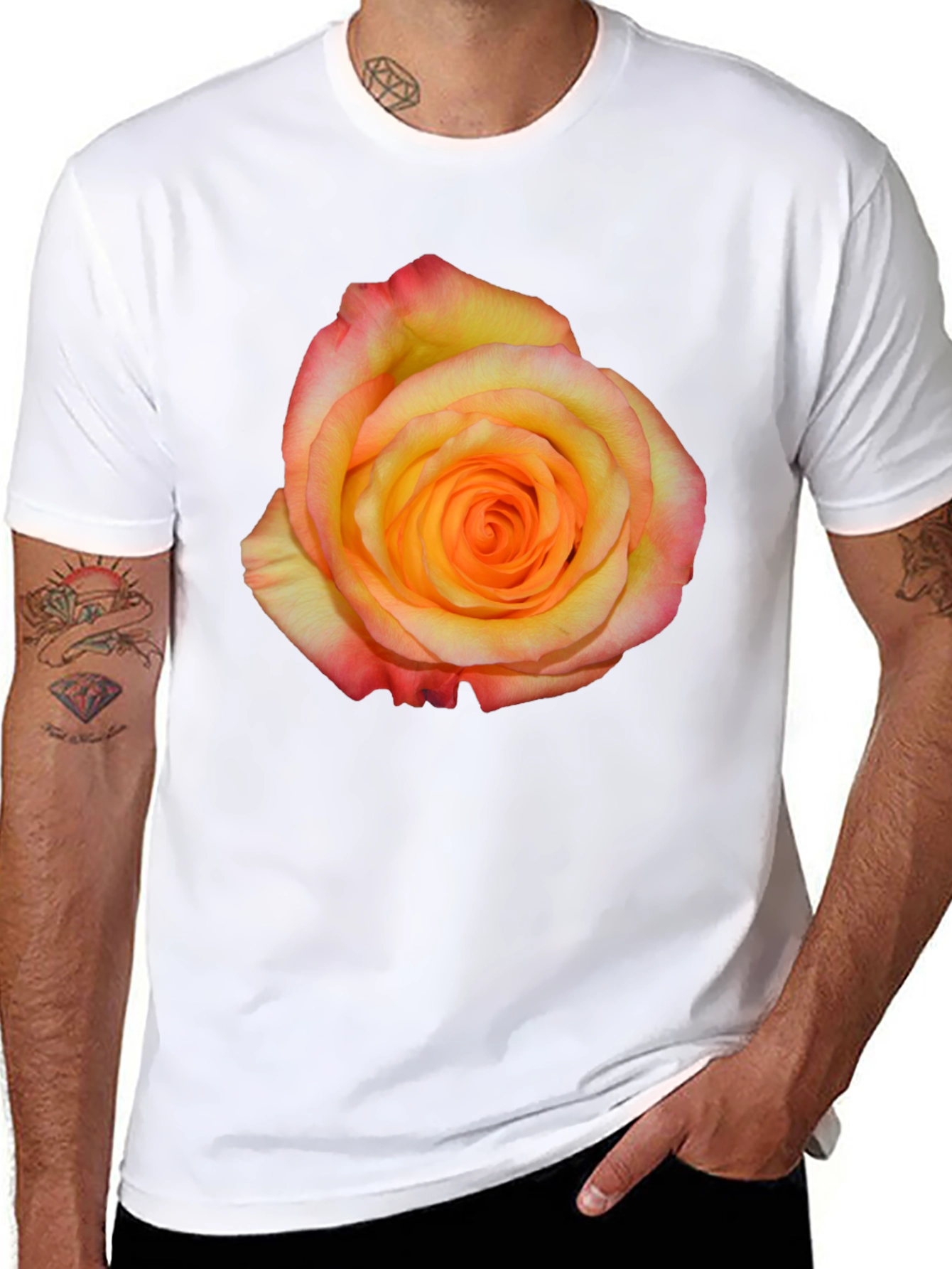 Black Rose Graphic Black T-Shirt view 8