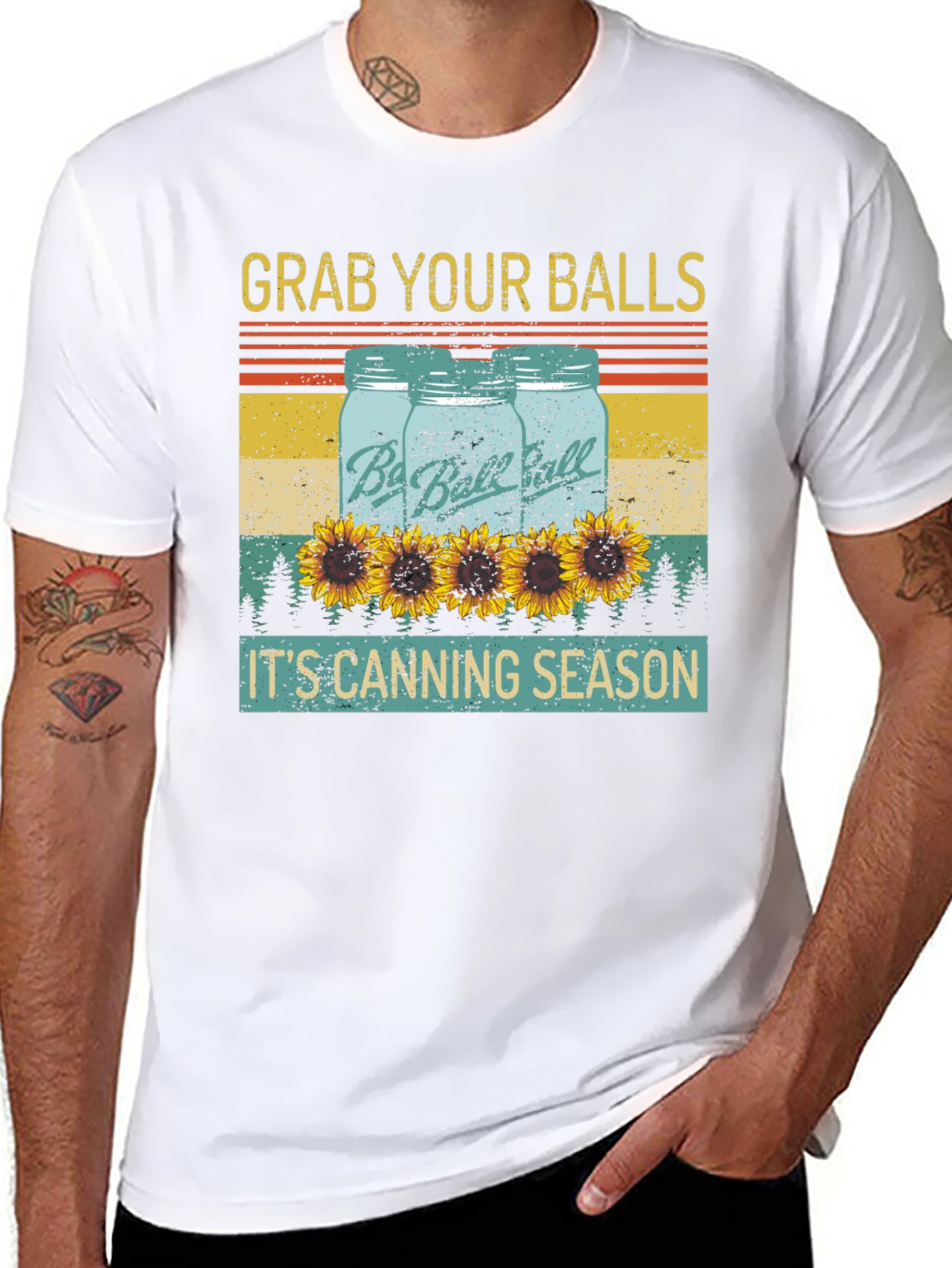 Black Grab Your Balls Canning Season T-Shirt view 8